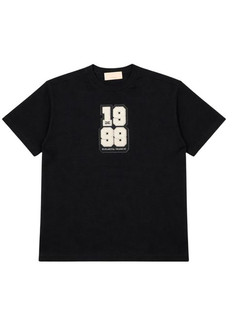 Black cotton T-shirt for girls ElISABETTA FRANCHI | EFTS215/SUNERO